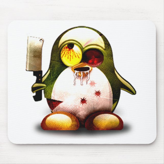 Zombie Tux (Linux Tux) Mouse Pad (Front)