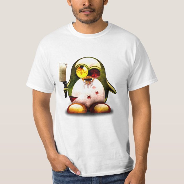 Zombie Tux (Linux Tux) T-Shirt (Front)