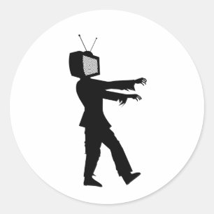 Zombie TV Classic Round Sticker
