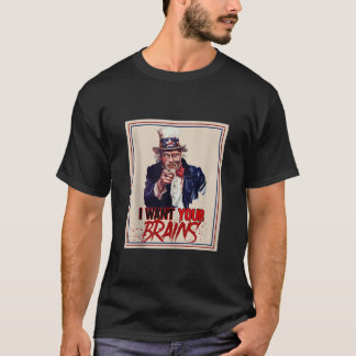 Zombie Uncle Sam I Want Your Brains Halloween Tank