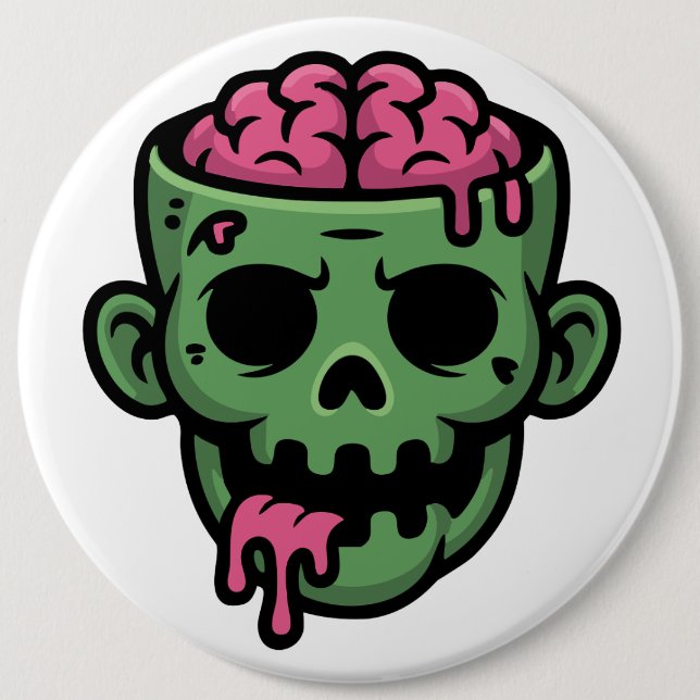 Zombie Undead  6 Inch Round Button (Front)