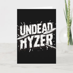 Zombie Undead Hyzer Funny Disc Golf Zombie Lover Card