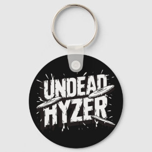 Zombie Undead Hyzer Funny Disc Golf Zombie Lover Keychain