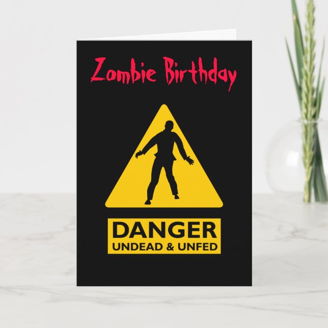 Zombie Undead & Unfed Card (Front)