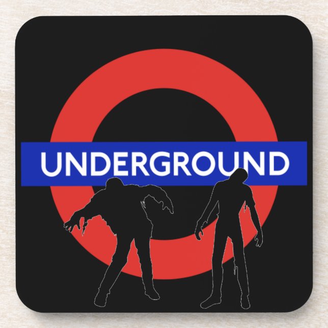 Zombie Underground Cork Coasters (Front)