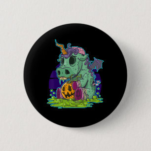 Zombie Unicorn Halloween Costume Ghost-Mummy 2 Inch Round Button