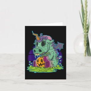 Zombie Unicorn Halloween Costume Ghost-Mummy Card