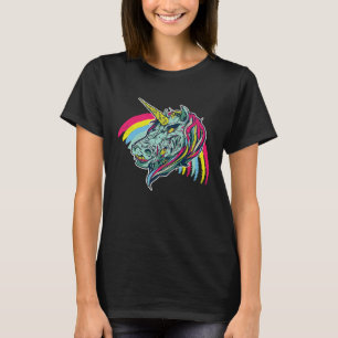Zombie Unicorn Head Mythical Creature Pegasus Unic T-Shirt