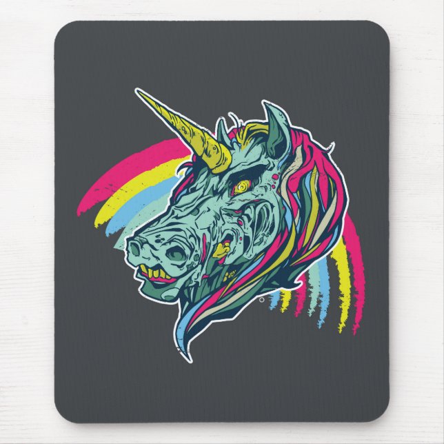 Zombie Unicorn Mouse Pad (Front)