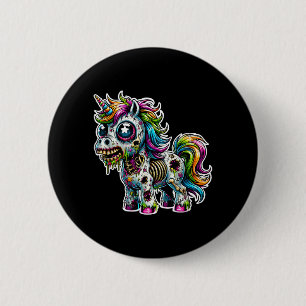 Zombie Unicorn Scary Halloween Horror Monster 2 Inch Round Button