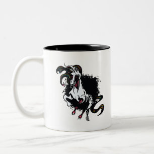 Zombie Unicorn Standing Two-Tone Coffee Mug