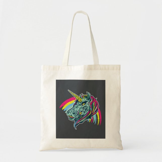Zombie Unicorn Tote Bag (Front)