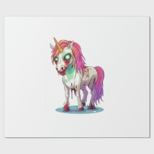  Zombie Unicorn Wrapping Paper