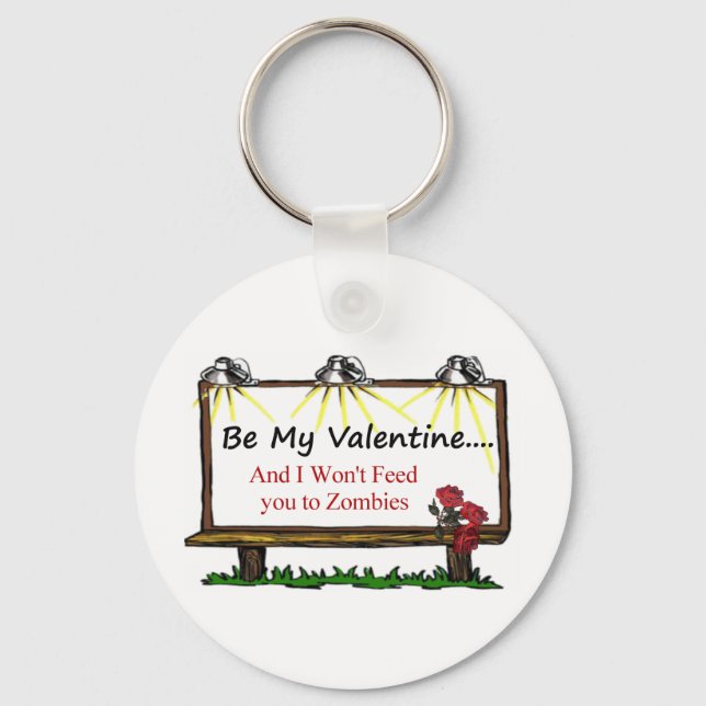 Zombie Valentine Keychain (Front)