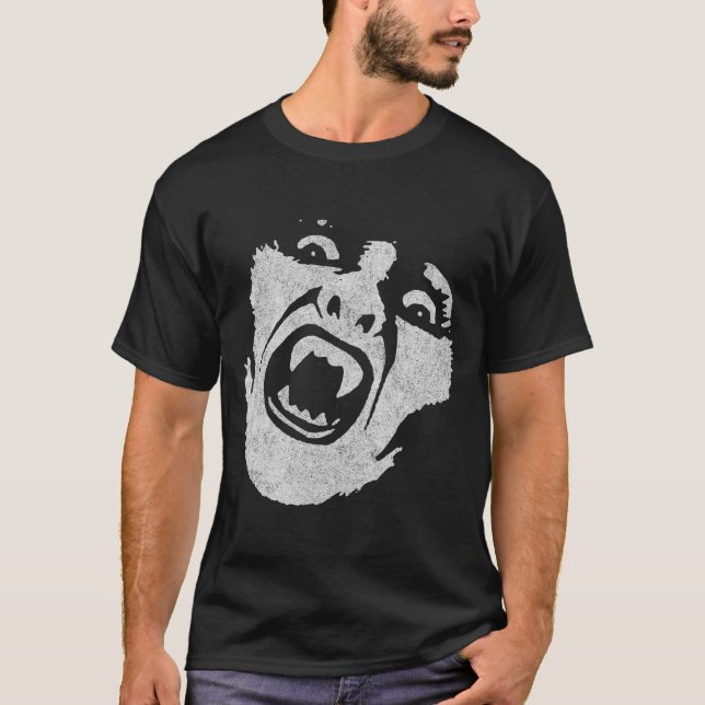 Zombie Vampire Chick Retro T-Shirt (Front)