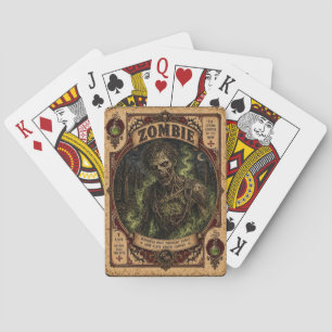 Zombie, Vintage Circus Monsters Playing Cards