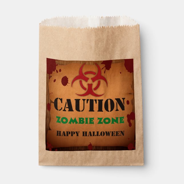 Zombie Virus Halloween Party Favour Bag (Front)