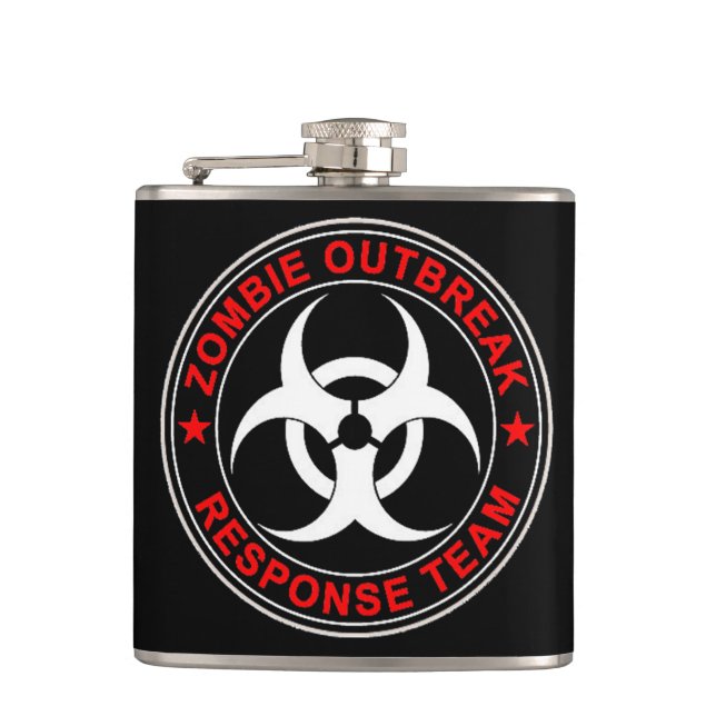 Zombie Walking Response Team Dead Walkers Flask (Front)