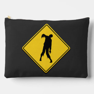 Zombie Warning Halloween Accessory Pouch