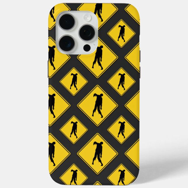 Zombie Warning Halloween Case-Mate iPhone Case (Back)