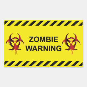 Zombie Warning Sticker