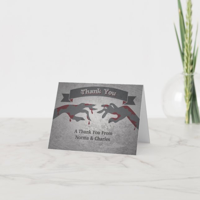 Zombie Wedding Thank You Card (Front)