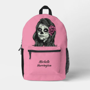Zombie Woman custom name Printed Backpack