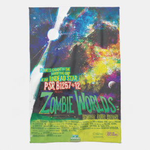 Zombie Worlds Halloween Galaxy of Horrors Kitchen Towel