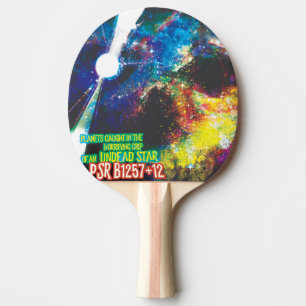 Zombie Worlds Halloween Galaxy of Horrors Ping Pong Paddle