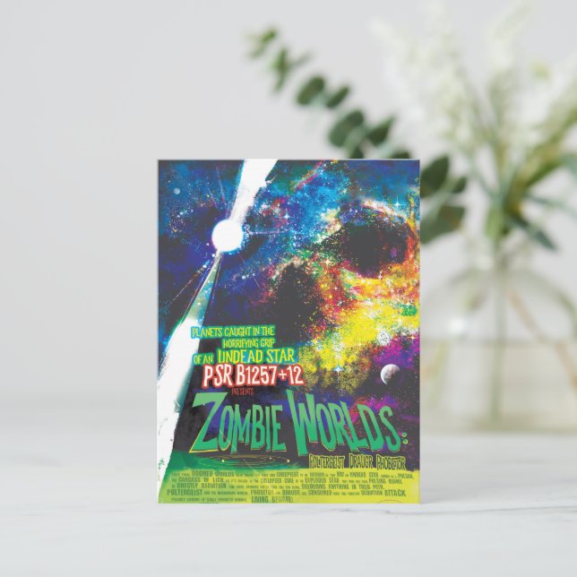 Zombie Worlds Halloween Galaxy of Horrors Postcard (Standing Front)