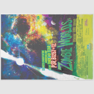 Zombie Worlds Halloween Galaxy of Horrors Tissue Paper
