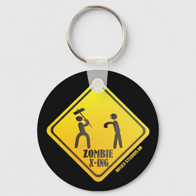 Zombie X-Ing Key Chain!!!! Keychain (Front)