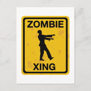 Zombie Xing Postcard