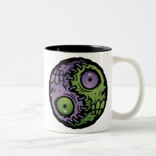 Zombie Yin-Yang Two-Tone Coffee Mug