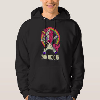Zombiecorn Zombie Unicorn Dabbing Dance Halloween Hoodie