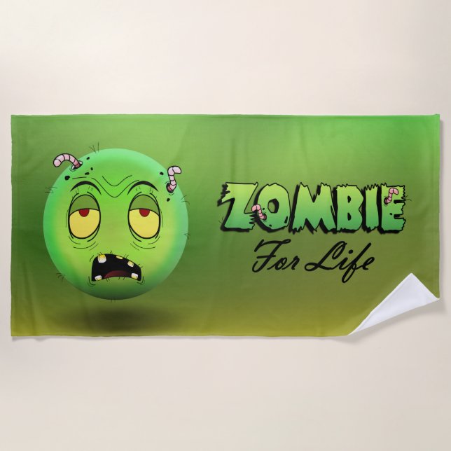 Zombiemoji Beach Towel (Front)