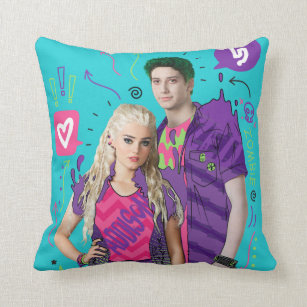 Zombies 2   Zed and Addison Throw Pillow