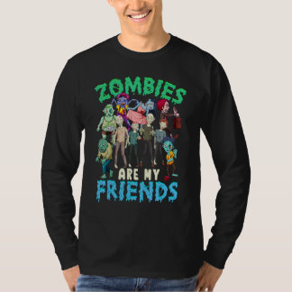 Zombies Are My Friend Halloween Costume Kids Boys T-Shirt