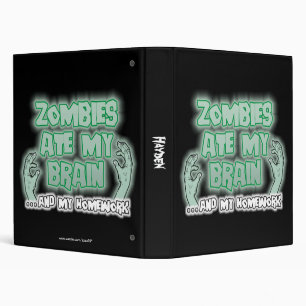 Zombies Ate My Brain Binder