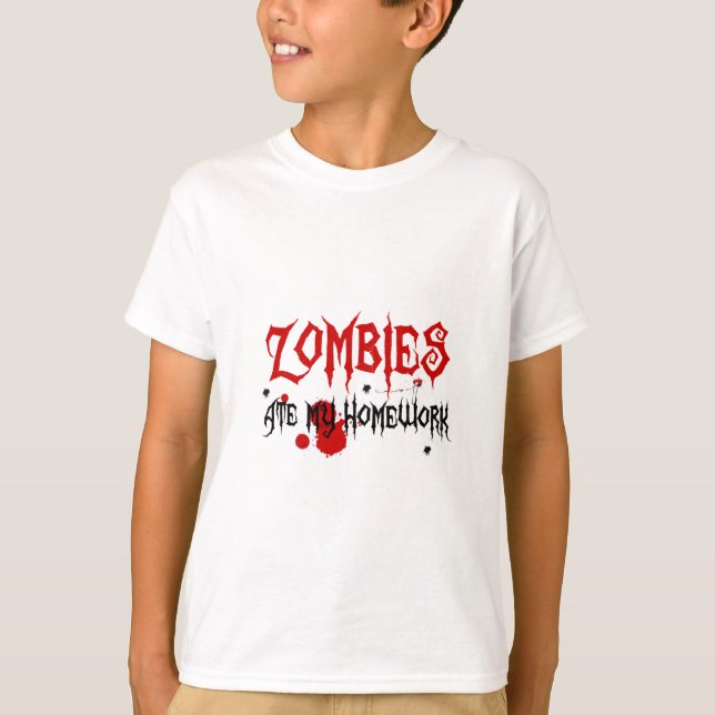 Zombies Ate My Homework T-Shirt (Front)