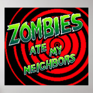 Zombies Ate My Neighbours Pixel Art Poster