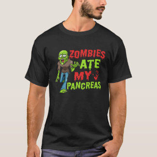 Zombies Ate My Pancreas T1D Type 1 Diabetes Girls  T-Shirt
