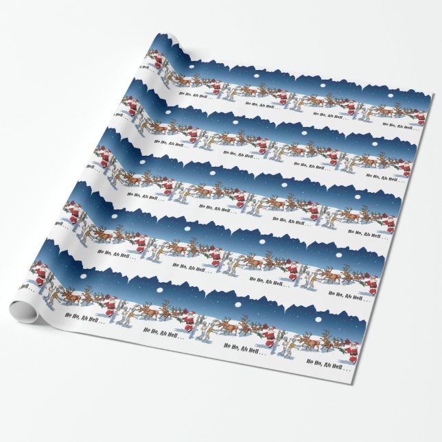 Zombies attack Santa Gift Wrap (Unrolled)