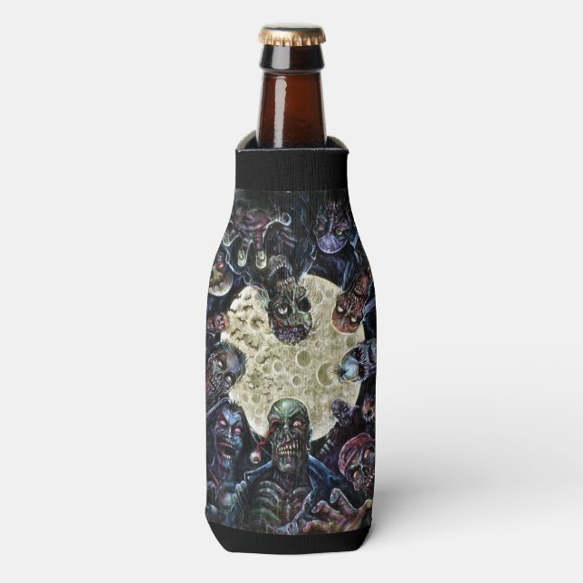 Zombies Attack (Zombie Horde) Bottle Cooler (Bottle Front)