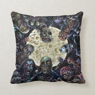Zombies Attack (Zombie Horde) Throw Pillow