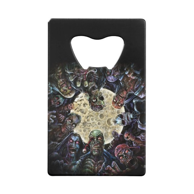 Zombies Attack (Zombie Horde) Wallet Bottle Opener (Front)