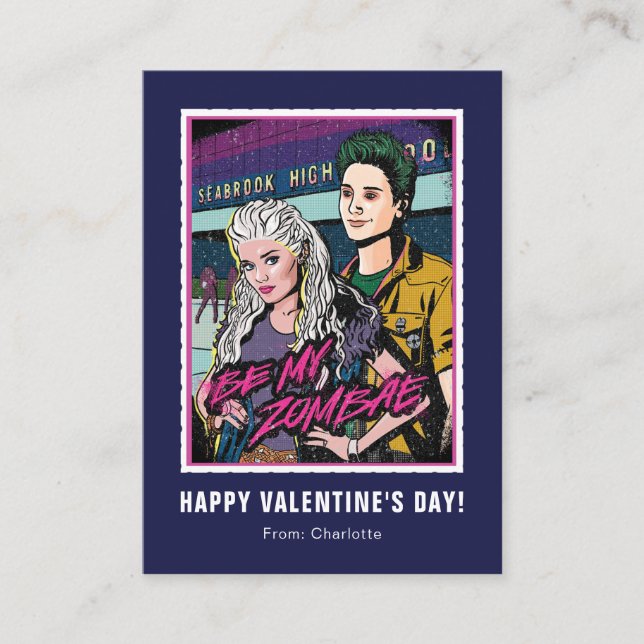 Zombies Be My Zombae Valentines Card (Front)