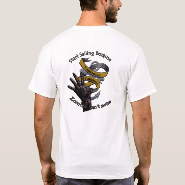 Zombies Can't Swim T-Shirt (Back)