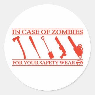Zombies Classic Round Sticker