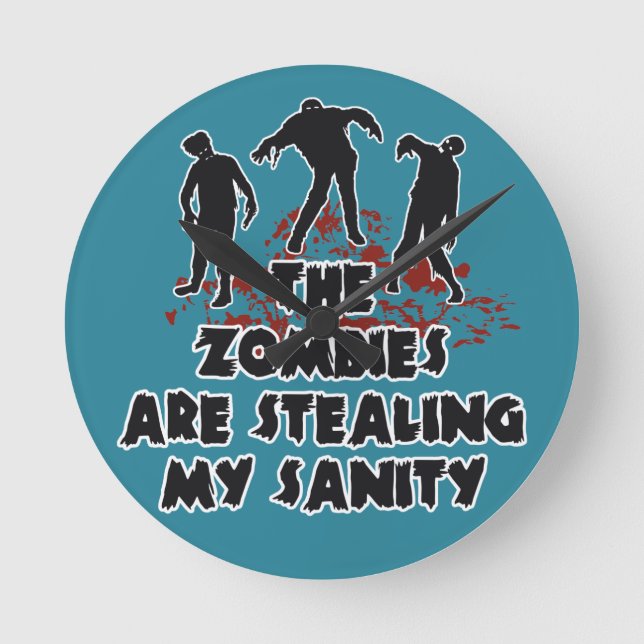 Zombies custom colour wall clock (Front)